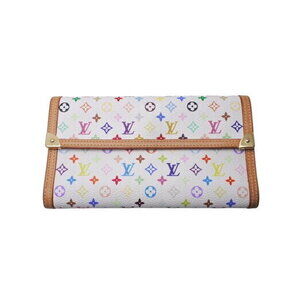 Louis Vuitton Porte Tresor Wallet International Long White Multicolor